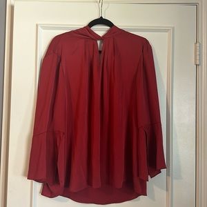 Vince Camuto red silk blouse
